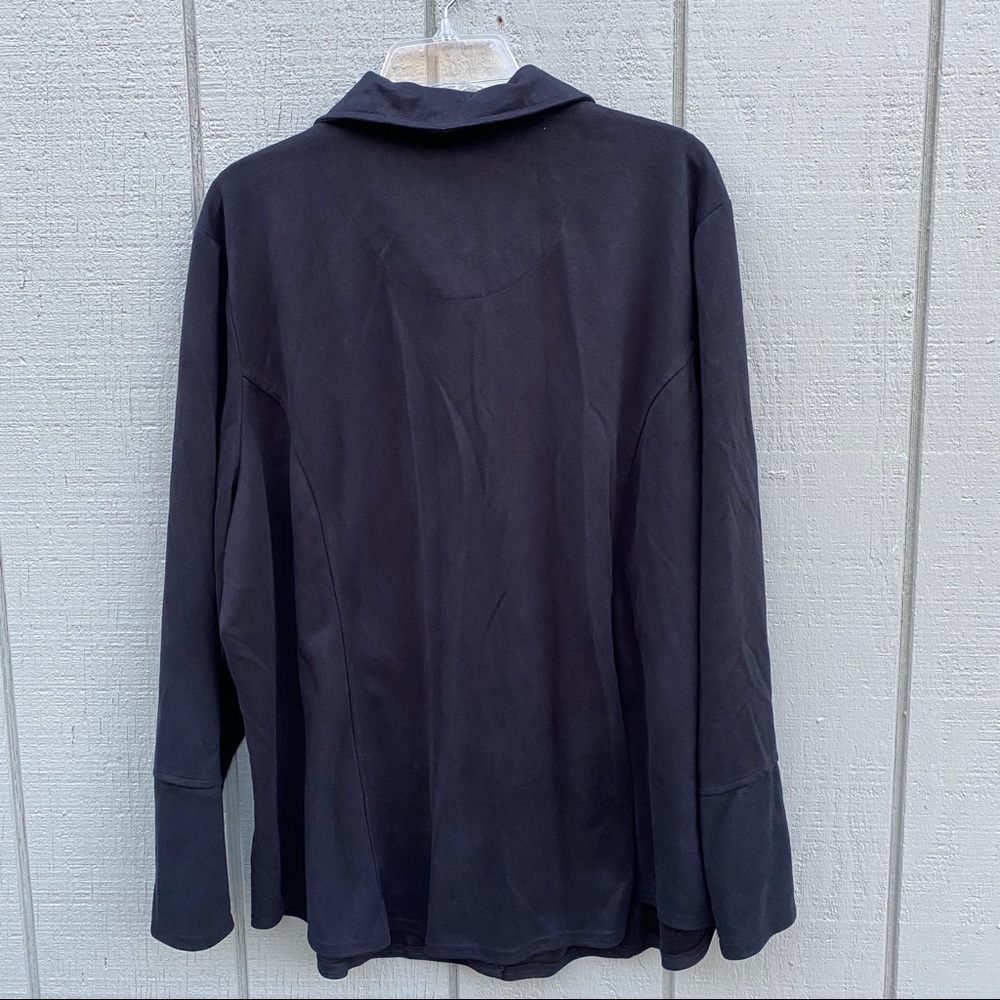 AVENUE Black Button Down Shirt - Picture 7 of 9